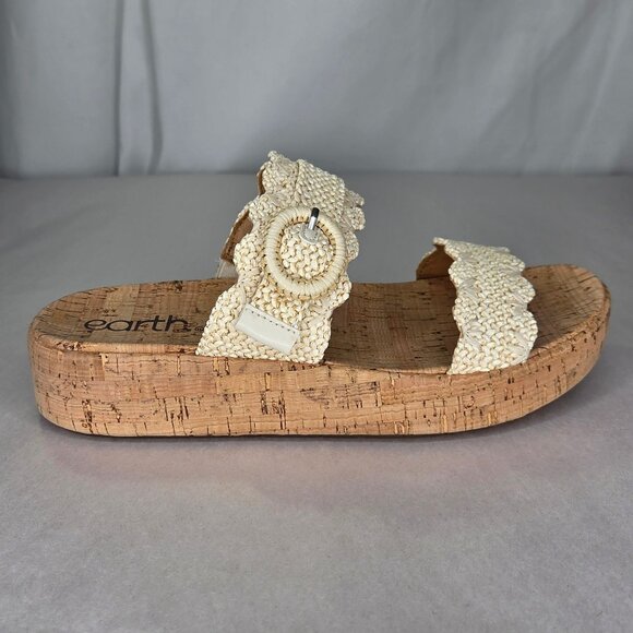 NWT Earth Origins Women's Subtle 2 Sandal in Ivory/Natural - Picture 2 of 7